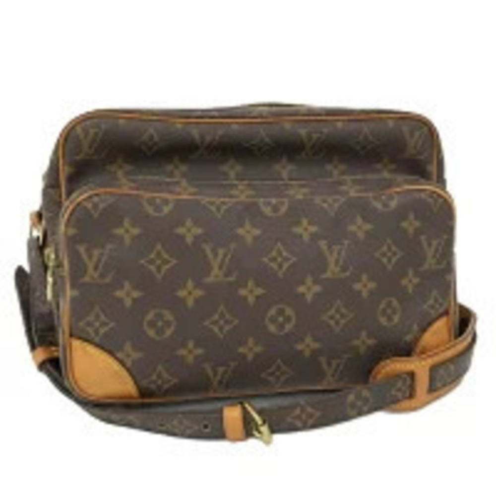 LOUIS VUITTON Nile Shoulder Bag Monogram Brown